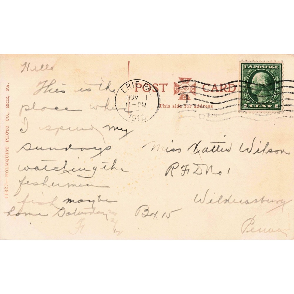 Passenger Steamer State of Ohio Public Steamboat Landing Erie PA Vtg Postcard - Picture 2 of 2